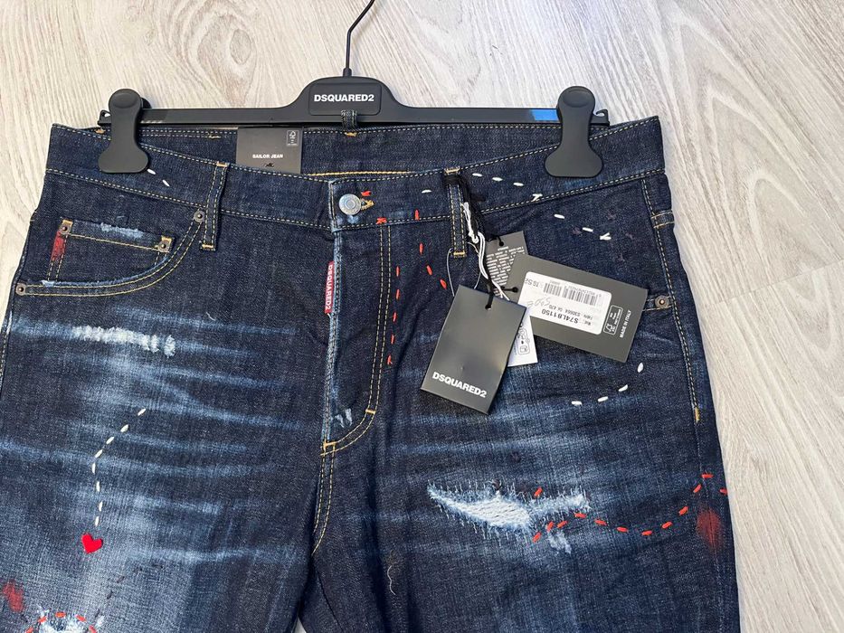 Dsquared2 blugi Sailor Jean 52 italy, sau XL, retail 725 euro