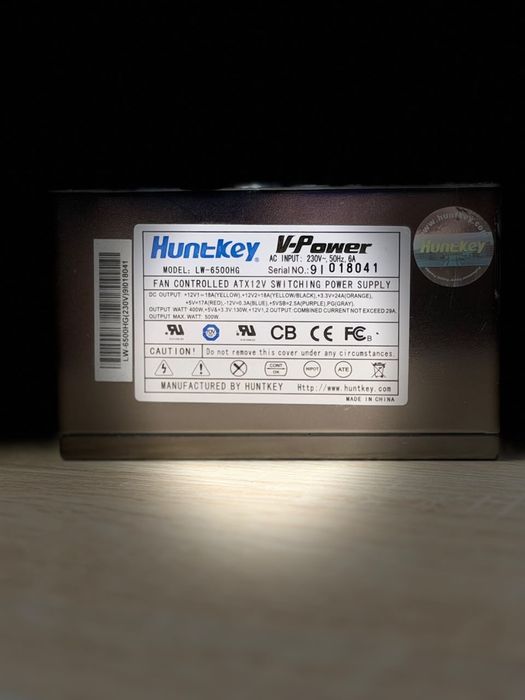 Блоки питания для ПК 500W 600W 700W Huntkey AeroCool