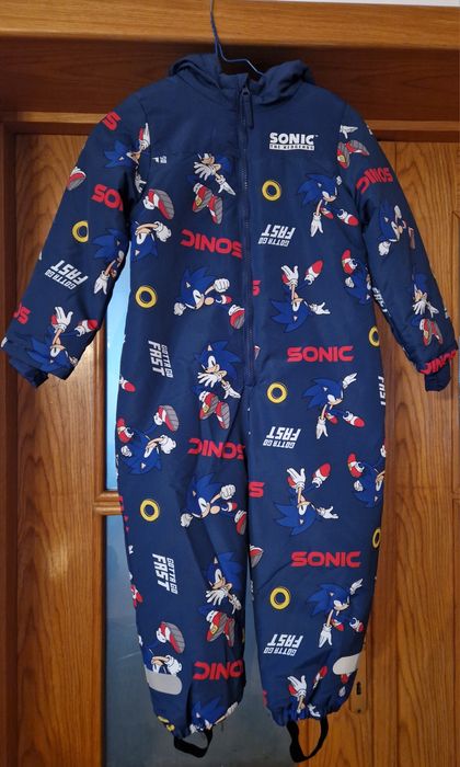 Combinezon de iarna cu Ariciul Sonic mas 110 nou