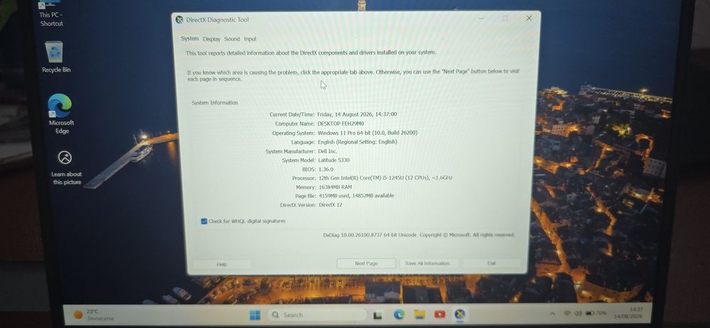 Laptop Dell 5320!