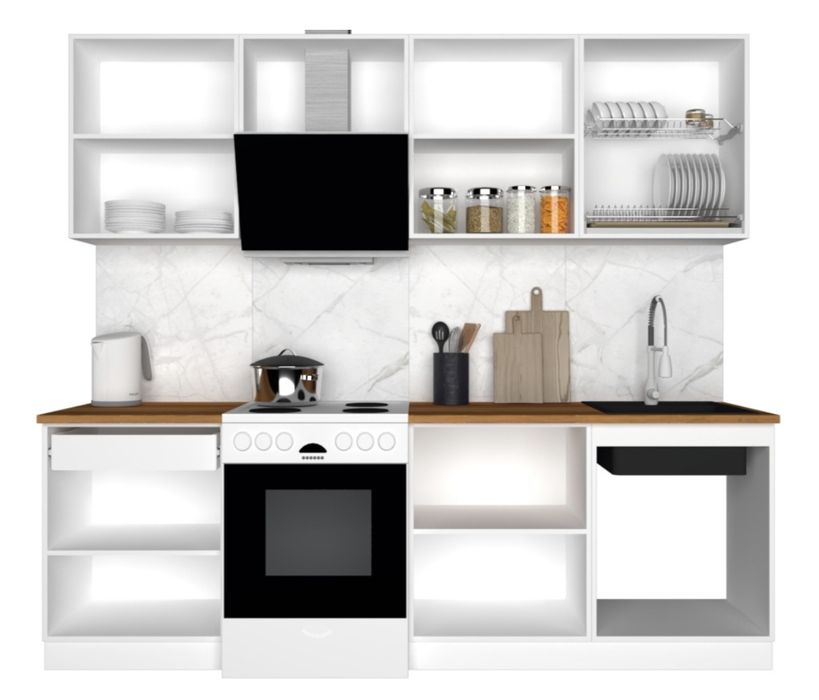 Дайын кухня 2.4 м | дуб Вотан | Астана