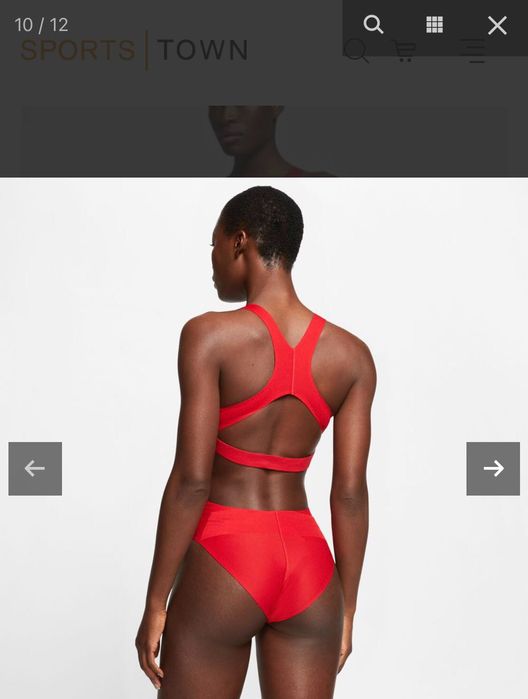 Червен бански nike