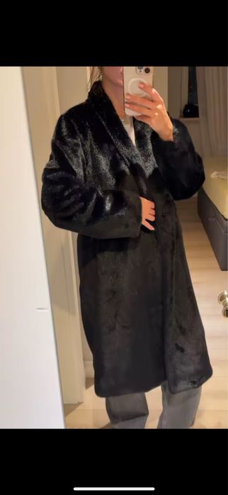 Палто шуба яке тип ZARA от изкуствен косьм норка XS-S размер