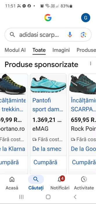 Treking  Scarpa  noi marimea 41/5 made in Vietnam