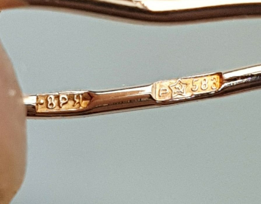 Ссср1988год Рижский заводские серьги +кулон с янтарем 583пробы