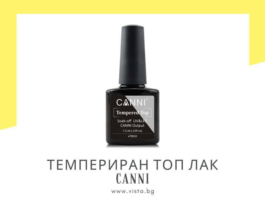 Професионален UV/LED темпериран топ лак CANNI – 7.3 мл.