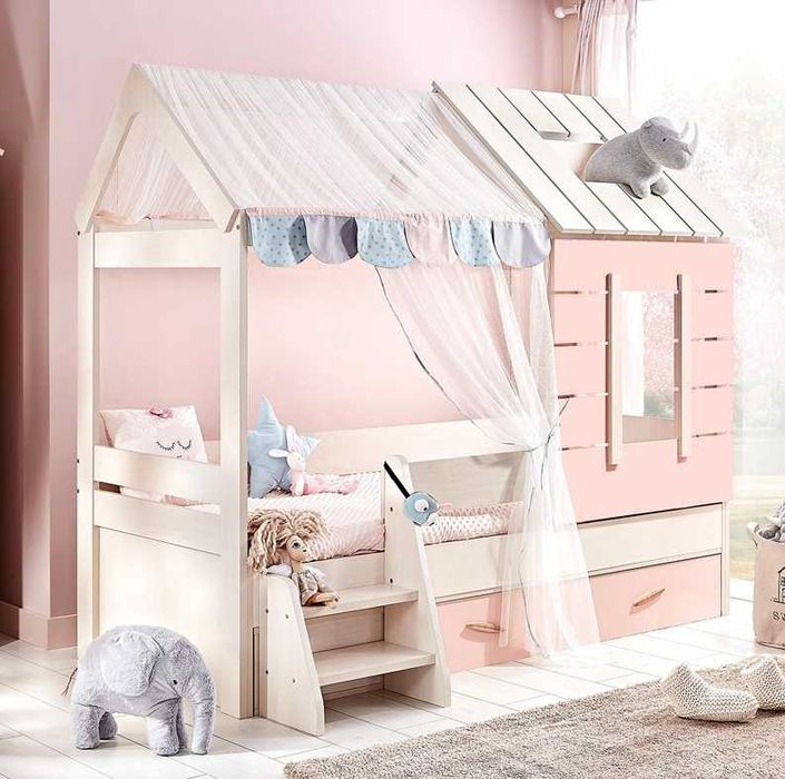 Детско легло къща PINK HOUSE - 90 х 200 - розово