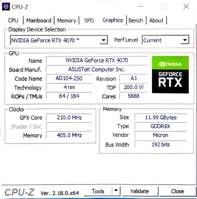 Placa video RTX 4070 ASUS