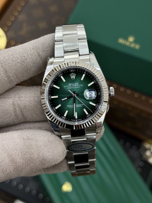 Rolex Date-Just 41mm Ombre Green Dial Cal 3235