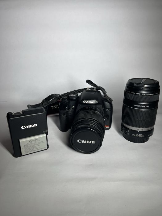 Canon Rebel T1i (Canon EOS 500D) + Canon 18-55mm + Canon 55-250mm
