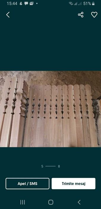 Ulucă, lați elemente gard