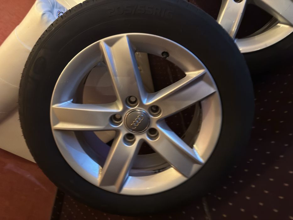 Set jante aluminiu cu anvelope vara , Audi A3, 205/55/r16
