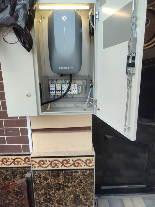 установка электрозарядки для авто