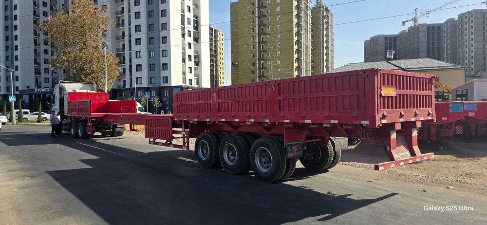 Shalanda universal yarim-tirkma trall traller Универсал контейнеравоз