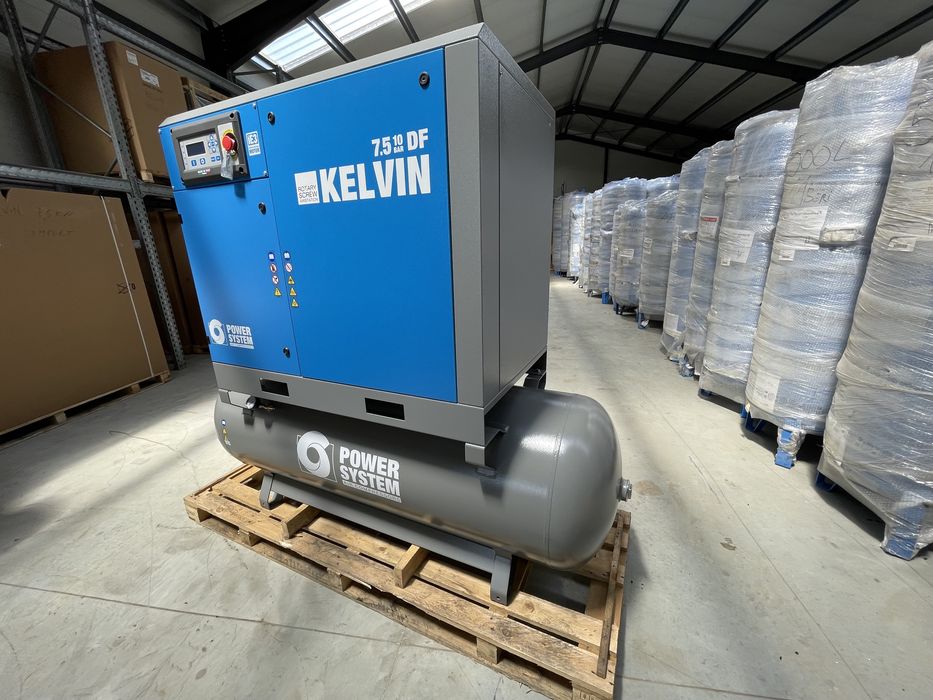 Compresor NOU Cu surub - Power System Kelvin 7.5Kw-10 Bar - 500 L, DF