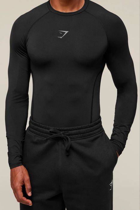 Gymshark Чёрный Лонгслив S