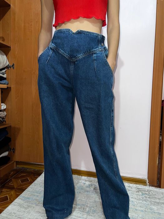 Джинсы темно синие