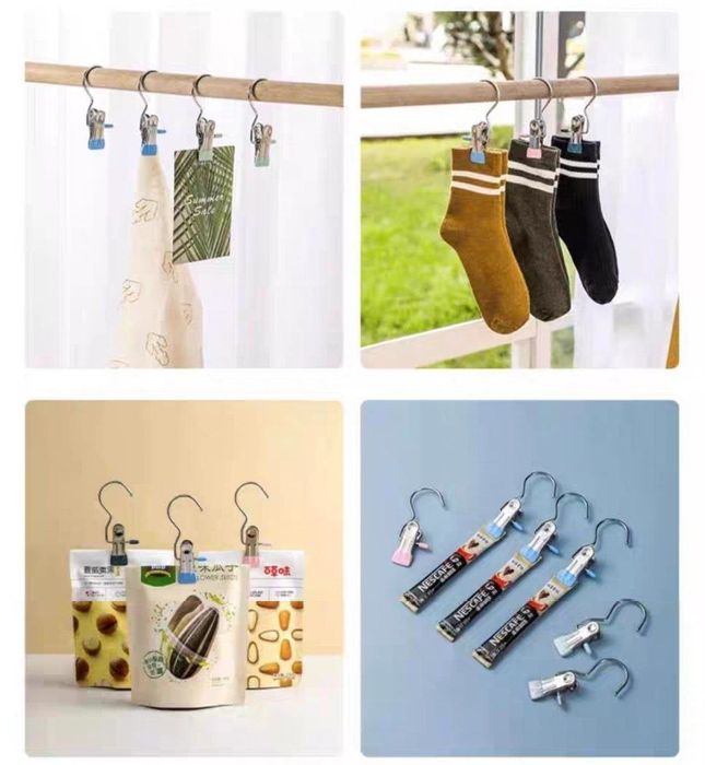 Универсальная и многофункциональная вешалка с зажимом. 

Н