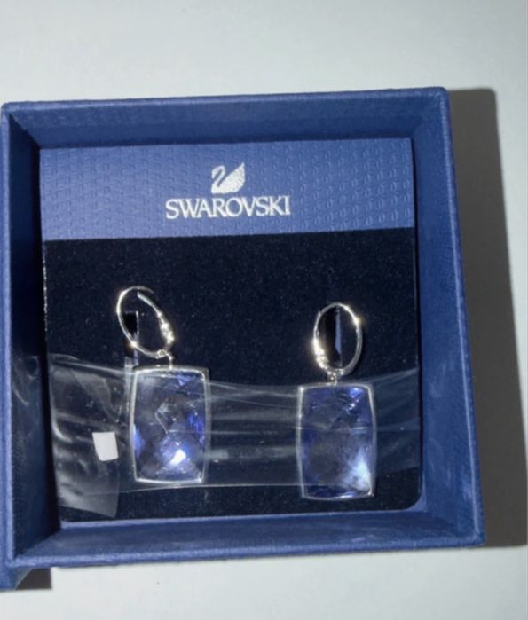Cercei Swarovski Cristal Tanzanite