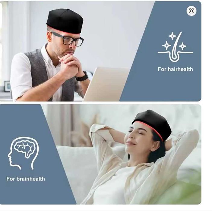 Шапка с червена светлина за 50%-100% повече окосмяване !