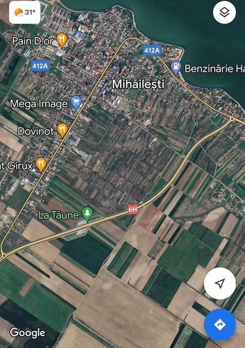 Teren de vanzare 9900 mp centura ocolitoare Mihailesti Giurgiu