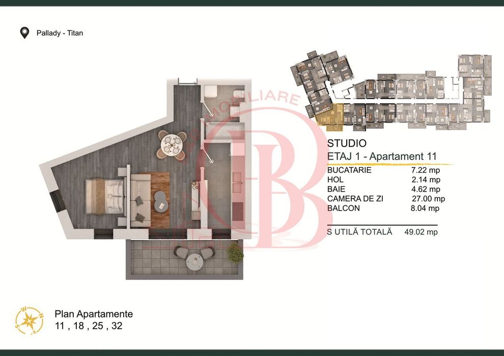 Th. Pallady-Apartament 2 camere cu Loc de parcare Gratuit