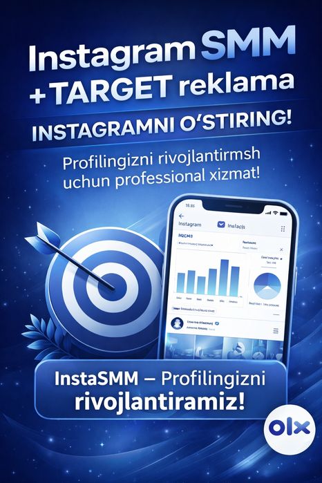 SMM TARGET xizmati.Kanalingizni rivojlantiramiz.