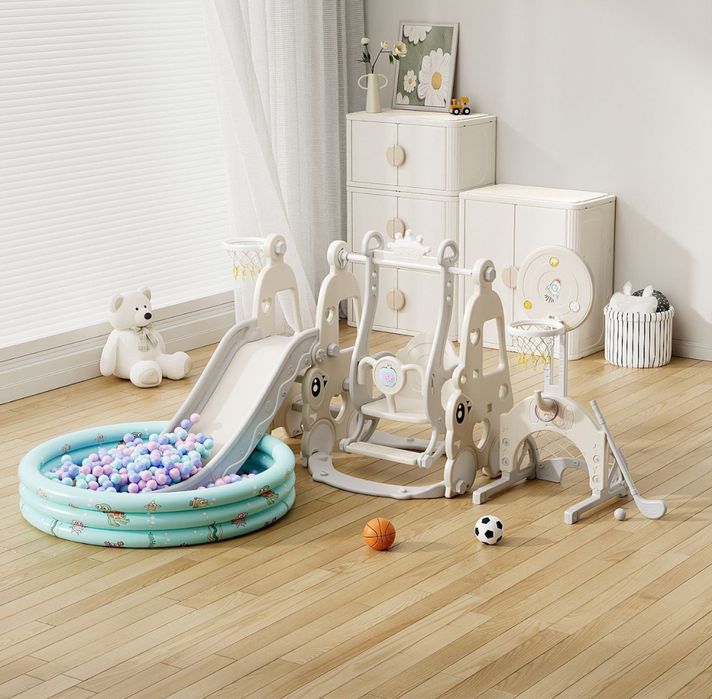 Качели детские для дома с горкой