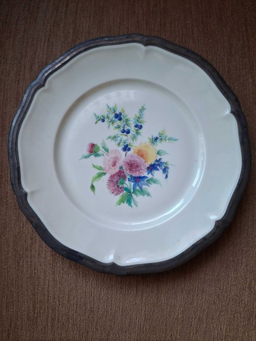 6 farfurii portelan Rosenthal,décor floral,manual,vezi descriere+foto