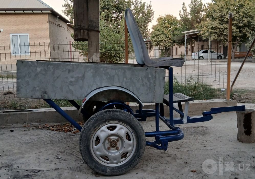 Мотоблок култиватор учун прицеп амартизаторли