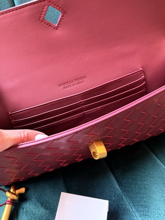 Бордо чанта Bottega Veneta
