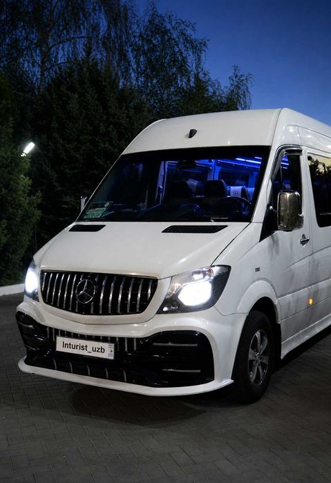 Oq Mercedes-Benz Sprinter haydovchi bilan | Transfer |Guruhli safarlar