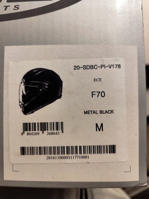 Cască moto HJC F70 Solid Metal Black-ca nouă+suport GoPro!