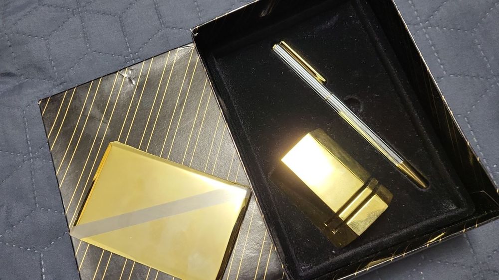 Set pix cadou suflat aur