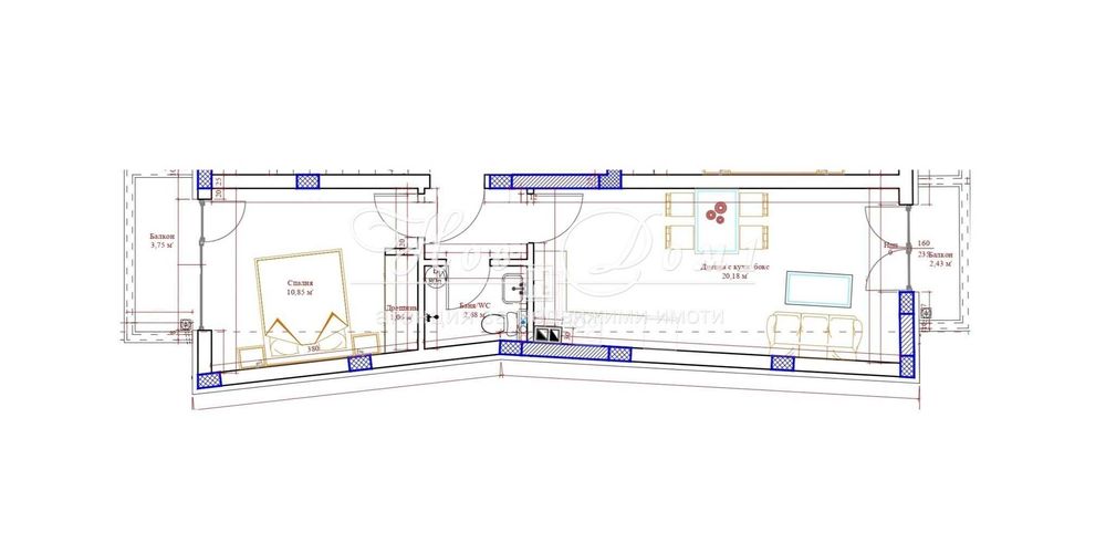 Продава се Двустаен апартамент в Варна, Погреби - 75 кв.м за 1686 €/кв.м - Снимка #2