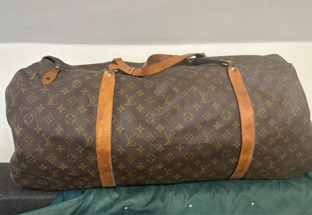 Geantă Louis Vuitton Keepall 55, model clasic, vintage ani 70-80