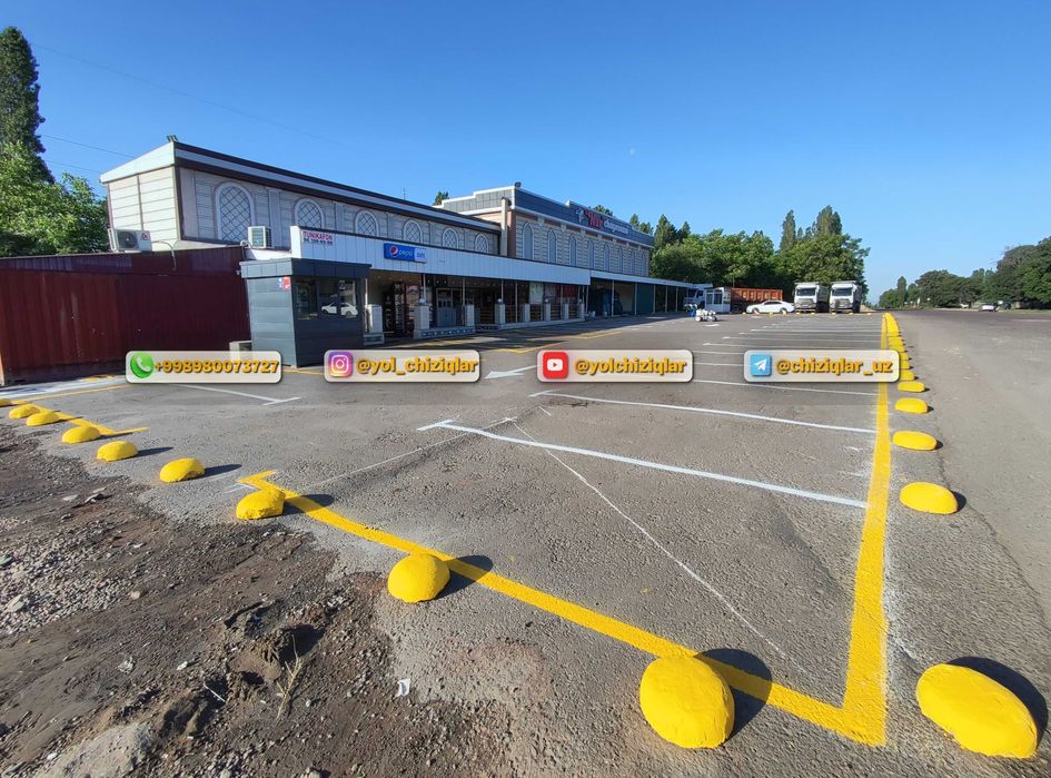 Дорожной разметки низкие цены, yo'l chiziqlar chizish