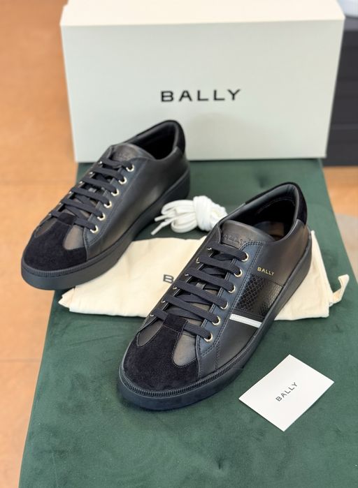 Луксозни мъжки сникърси BALLY с кожа питон - намалени