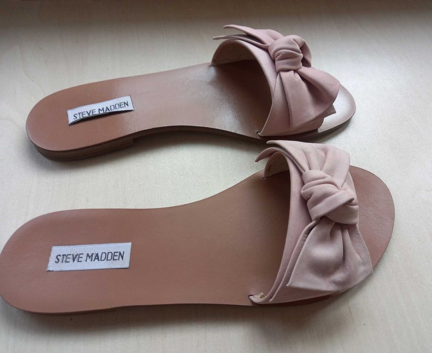 Steve Madden - Розови чехли от набук, размер 39