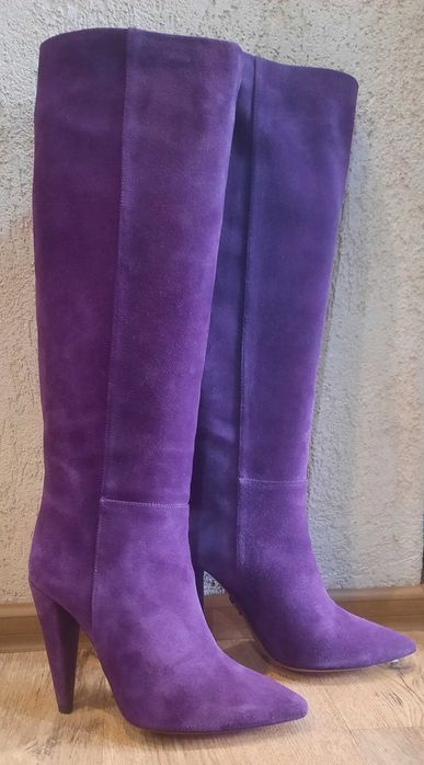 Superbe cizme mov din piele intoarsa PINKO originale noi divine marime 39