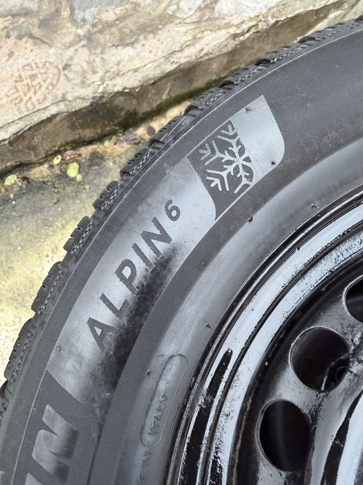 Cauciucuri iarna + jante 5x112, 195/65/15,Michelin alpin 6, stare buna