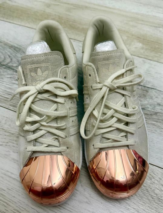 Adidas Superstar Metal Toe Rose Gold | Piele naturală suede | Model RAR | Luxury sneakers
