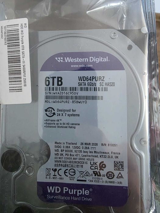 Western Digital Purple 6TB WD64PURZ