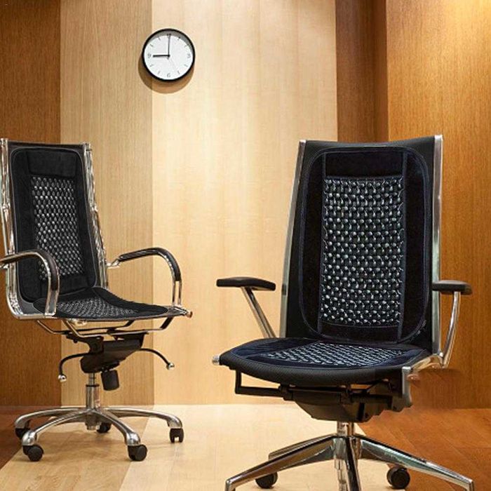 Масажна Подложка За Седалка с Дървени Топчета Постелка За Автомобил