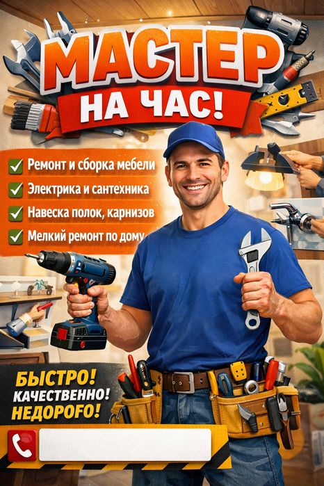 МАСТЕР НА ЧАС  быстро и не дорого