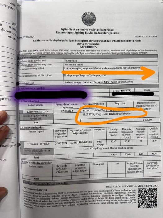 Noturar Bino  sotiladi maydoni 66 sotik