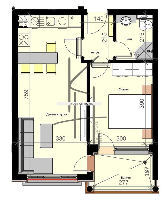 Продава се Двустаен апартамент в к.к. Св.Св. Константин и Елена - 60 кв.м за 2117 €/кв.м - Снимка #5