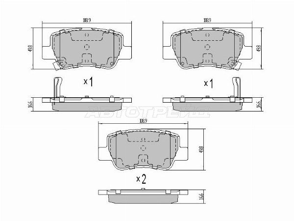 Колодки тормозные Toyota Avensis