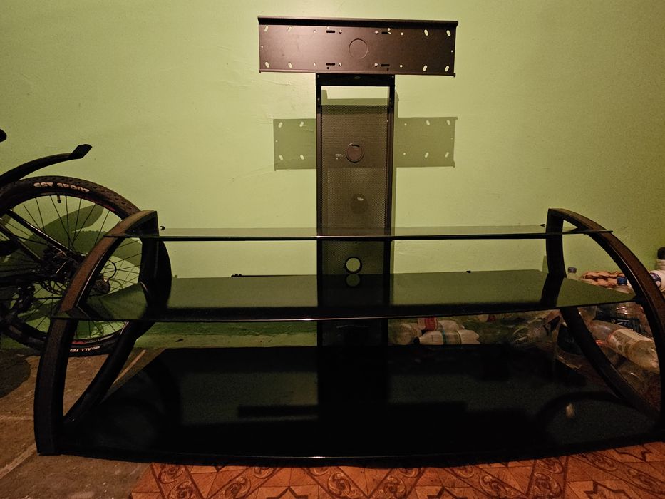 Тв тумба со стойкой, стекло