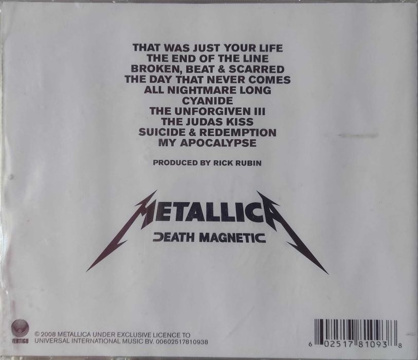НОВ ДВОЕН Компакт диск Металика CD Metallica - Death magnetic